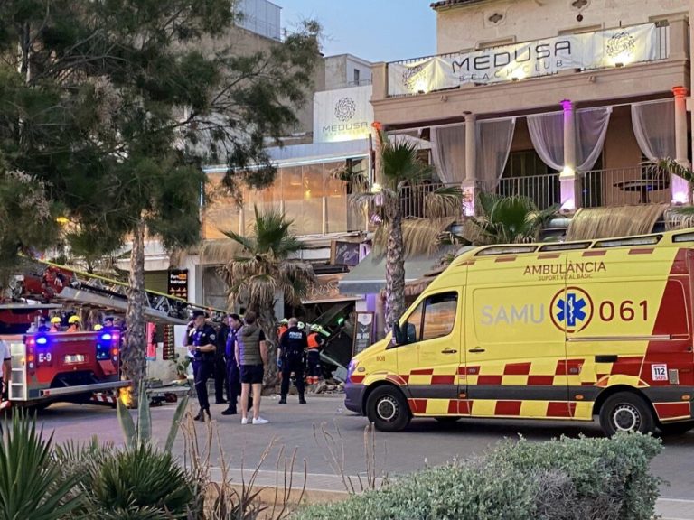 Au moins quatre personnes sont mortes et 16 ont été blessées suite à l’effondrement d’un club de plage à Majorque 