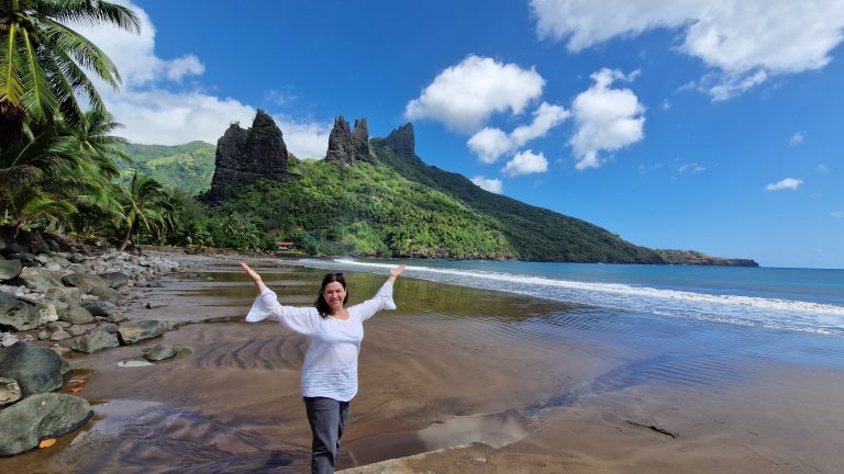 Aurélie Resch aux îles Marquises