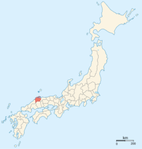 Carte des provinces japonaises avec la province d'Izumo en surbrillance. Wikipédia