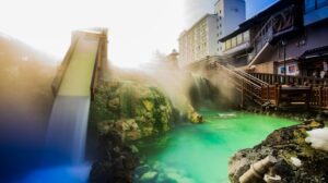 Un onsen au Japon