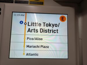 L'une des stations du métro du "centre" de LA