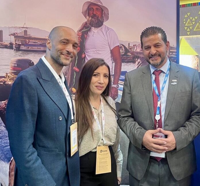 Nicolas Beaubrun, Sonia Deslys et le Dr. Thabet Hassan Al‑Nabulsi, secrétaire général du ministère jordanien de la Jeunesse, expert en développement des compétences, leadership et innovation sociale