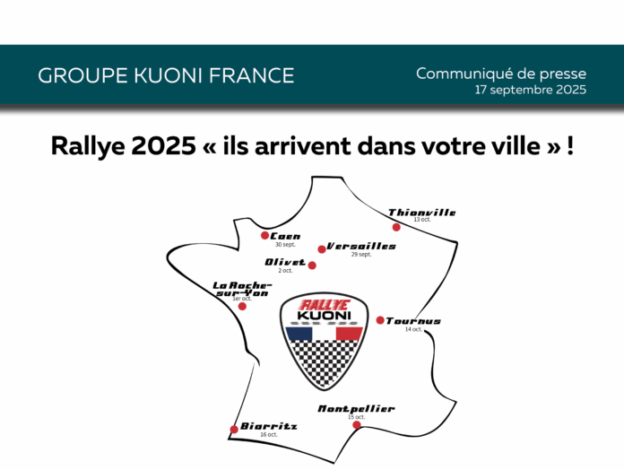 Rallye 2025 du Groupe Kuoni France: ils arrivent dans votre ville!