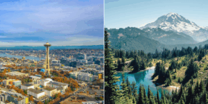 Space Needle-Seatte ©Visit Seattle (2) Mont Rainier ©State of Washington Tourism