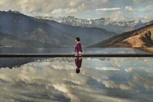Thimphu Palace in the Sky Reflecting Pond