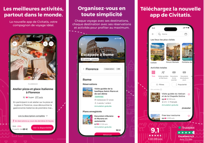 Nouvelle app Civitatis
