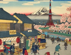 Images générées par Evo-Ukiyoe v2 développé par Sakana AI. (c) Gouvernement métropolitain de Tokyo