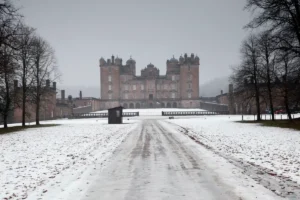 Le château de Drumlanrig en hiver - Thornhill
