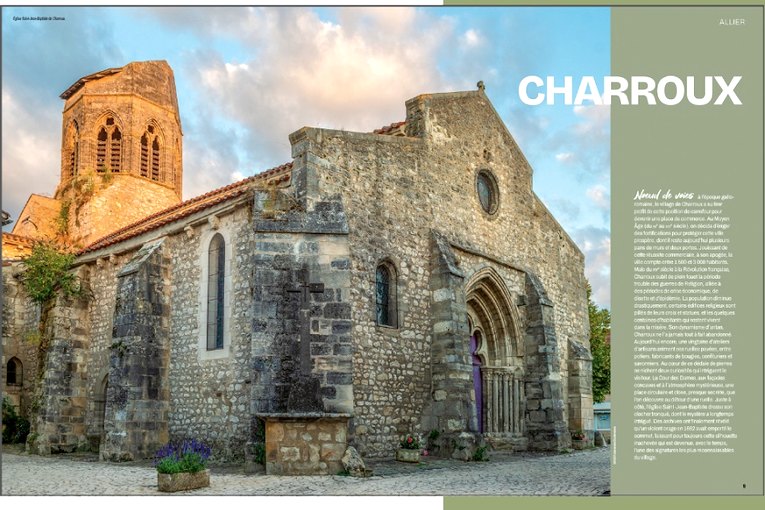 Église de Charroux, l'un des Plus Beaux Villages de France