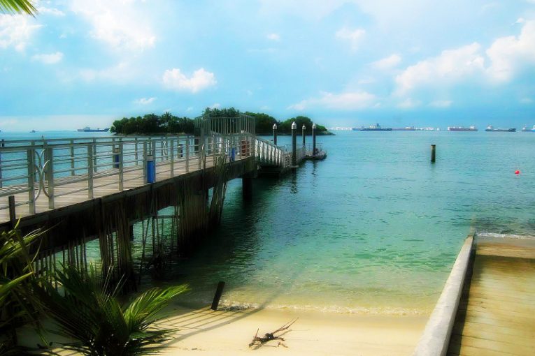 La plage de Siloso sur l'île de Sentosa, à Singapour
