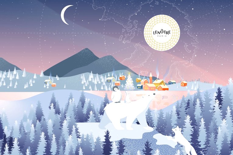 Univers « Noël sous la voie lactée » de Lenôtre