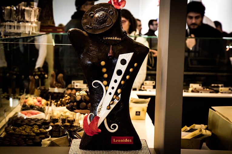Création en chocolat au Salon du Chocolat de Paris